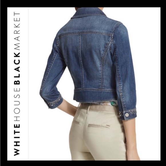 WHBM Embellished Denim Jacket - Picture 5 of 8